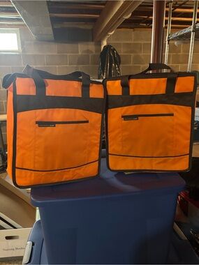 Rachael Ray Orange and Brown cooler tote. set of 2